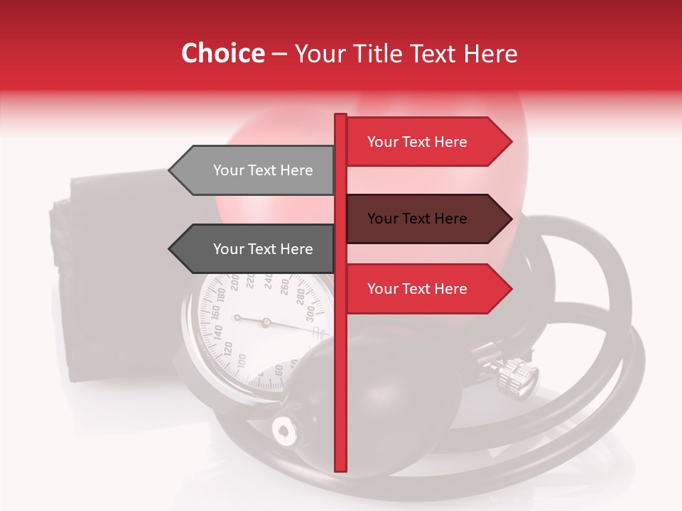 A Heart And A Stethoscope On A White Background PowerPoint Template