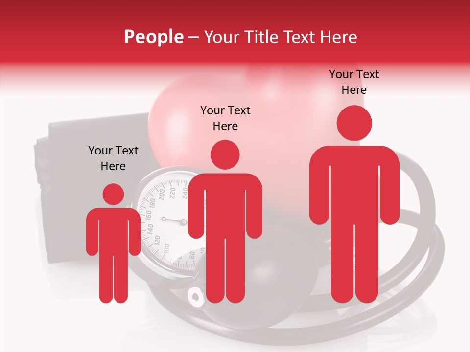 A Heart And A Stethoscope On A White Background PowerPoint Template