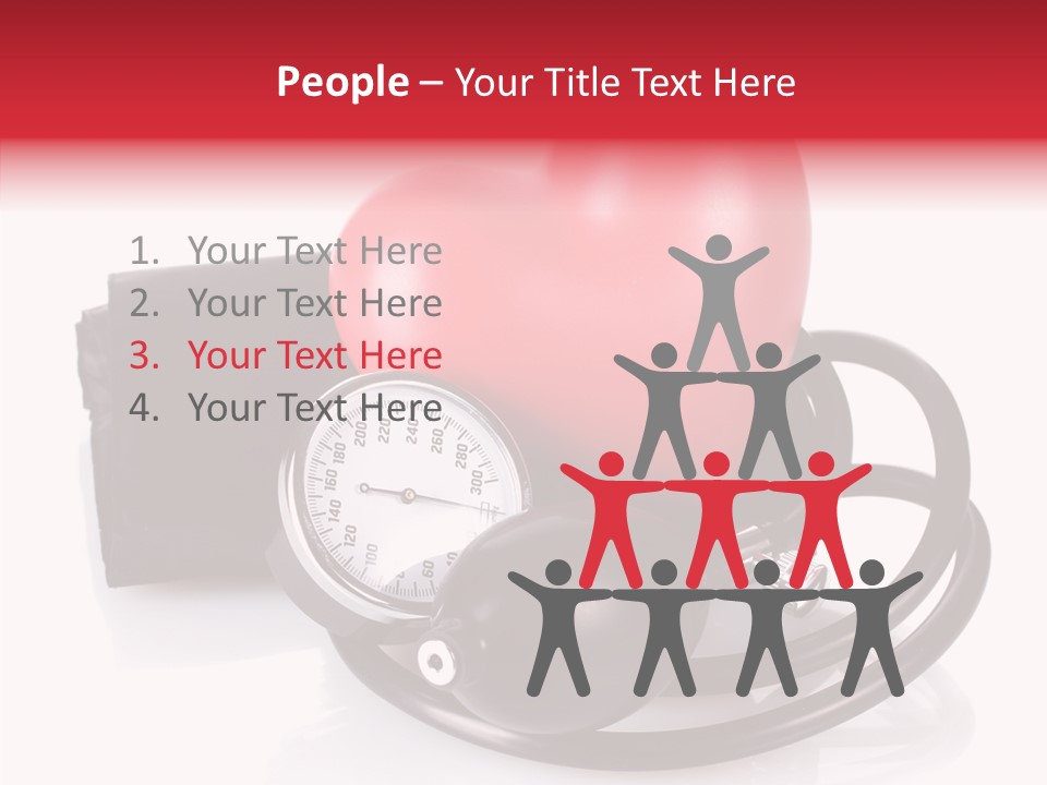 A Heart And A Stethoscope On A White Background PowerPoint Template