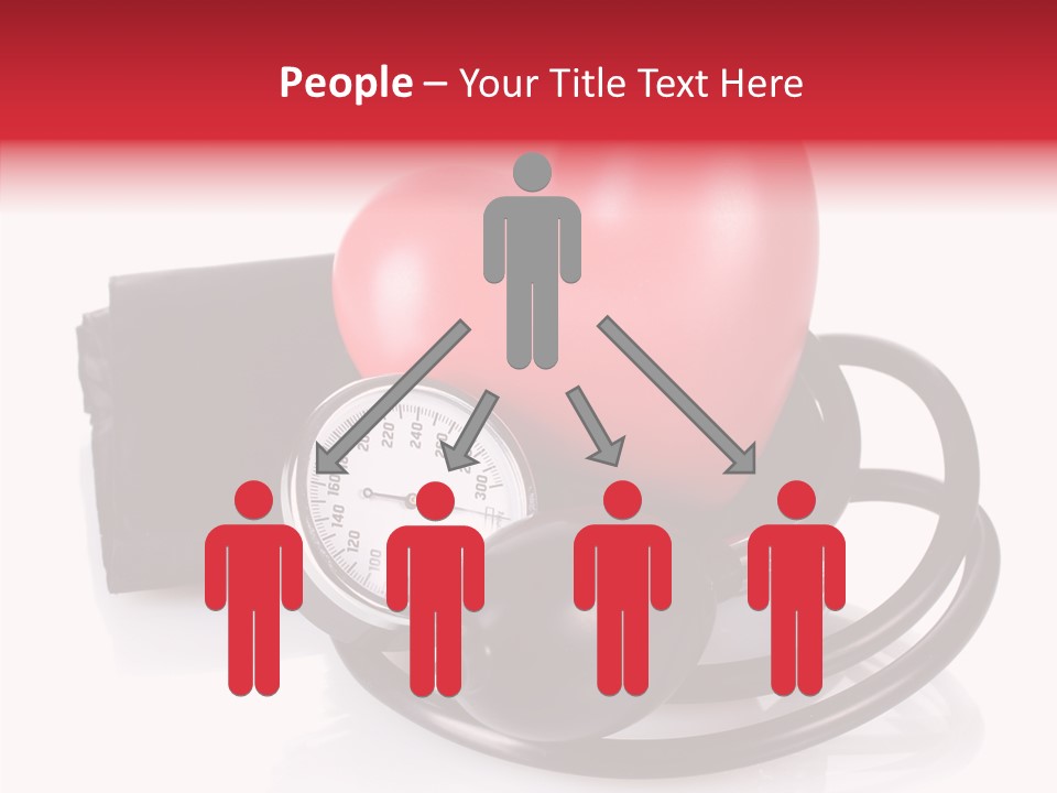 A Heart And A Stethoscope On A White Background PowerPoint Template