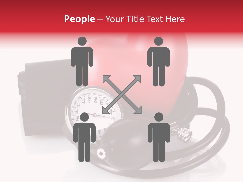 A Heart And A Stethoscope On A White Background PowerPoint Template