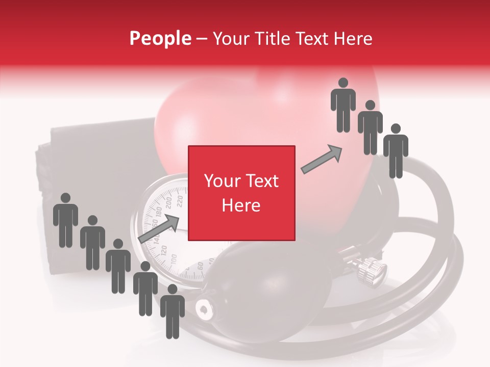 A Heart And A Stethoscope On A White Background PowerPoint Template