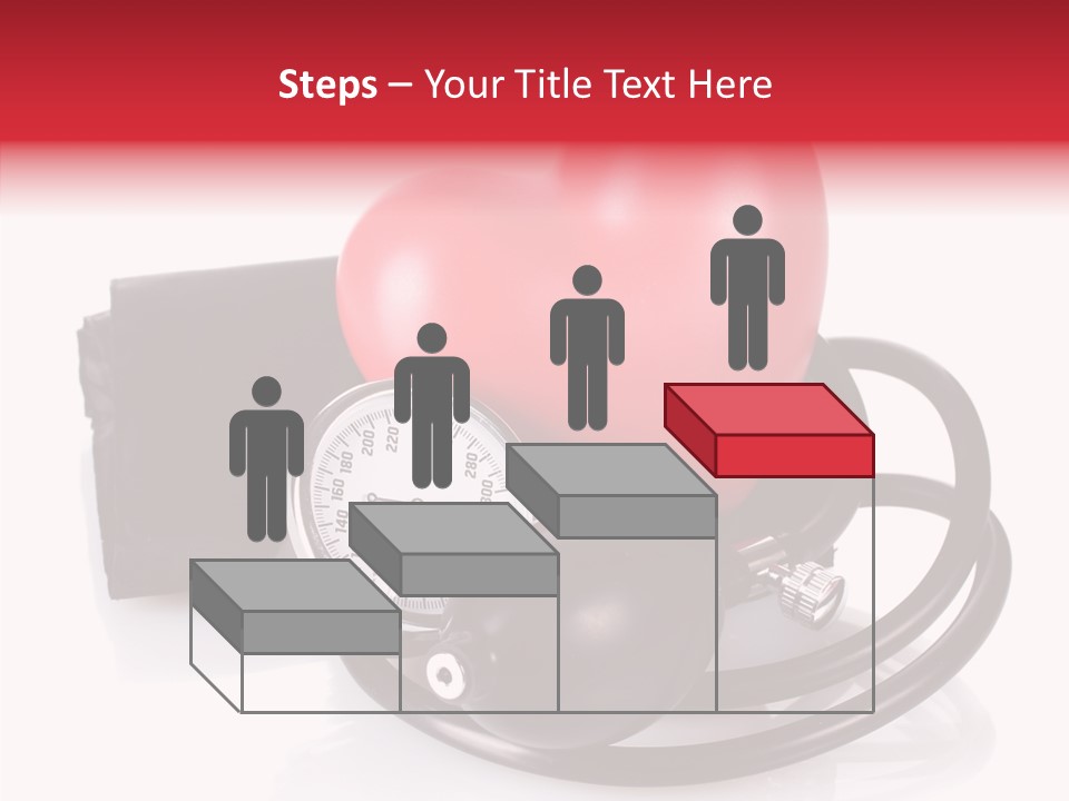 A Heart And A Stethoscope On A White Background PowerPoint Template