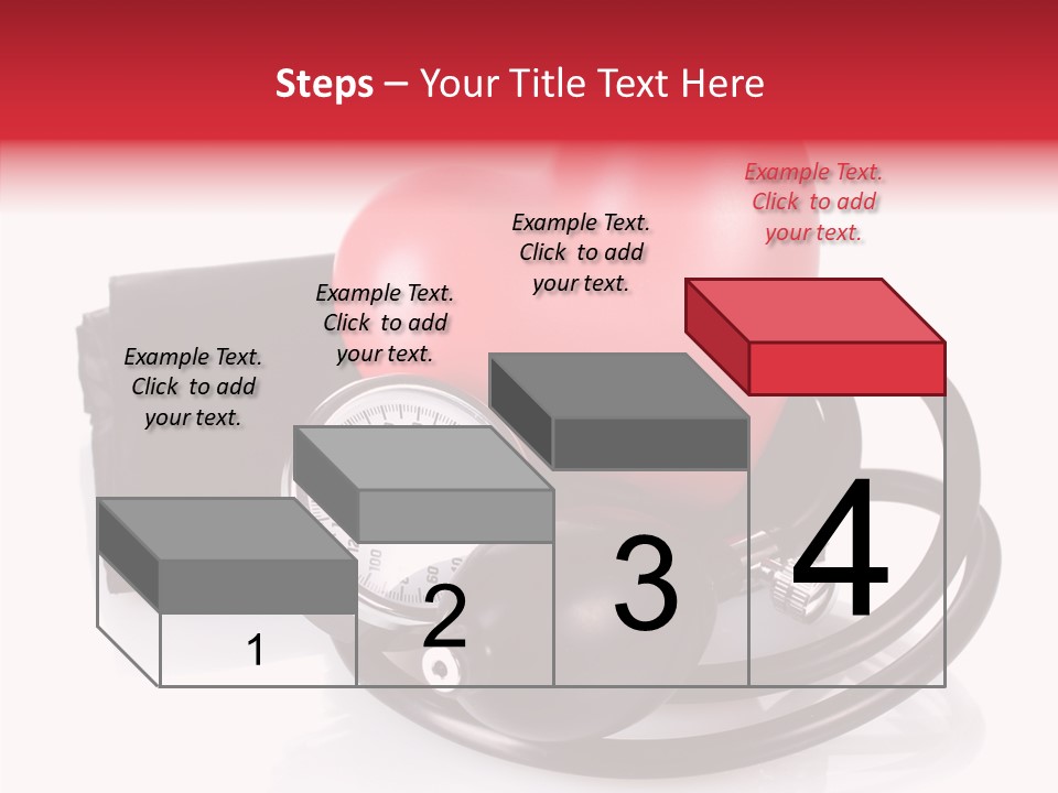 A Heart And A Stethoscope On A White Background PowerPoint Template