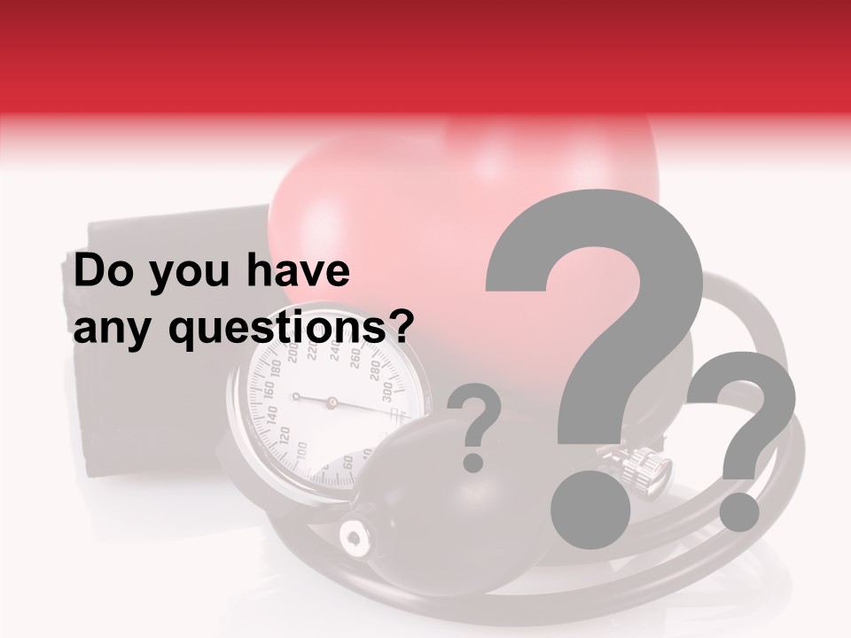 A Heart And A Stethoscope On A White Background PowerPoint Template