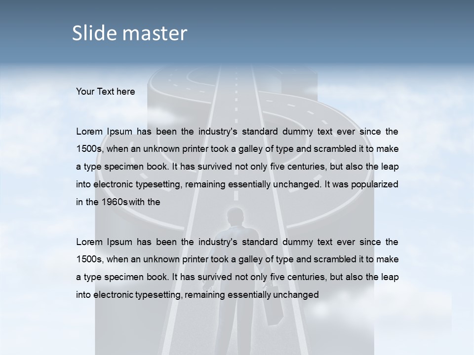 Clouds Money Travel PowerPoint Template