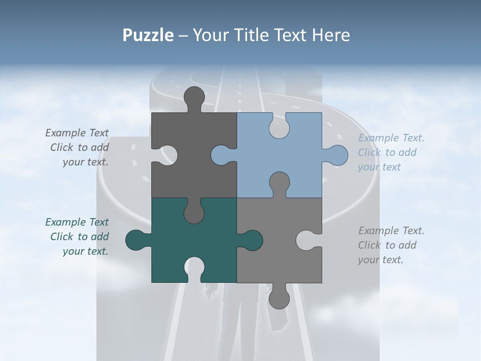 Clouds Money Travel PowerPoint Template