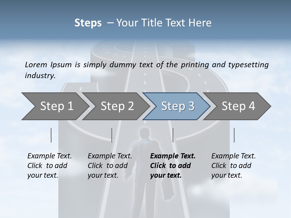 Clouds Money Travel PowerPoint Template