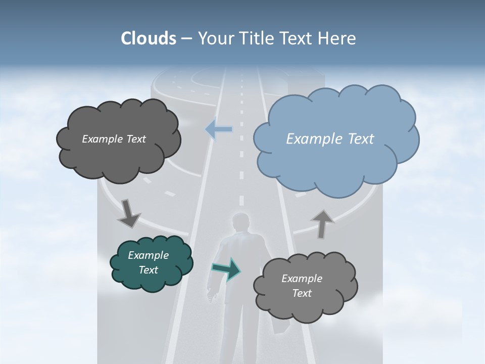 Clouds Money Travel PowerPoint Template