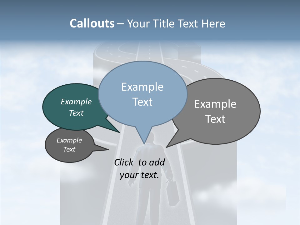 Clouds Money Travel PowerPoint Template