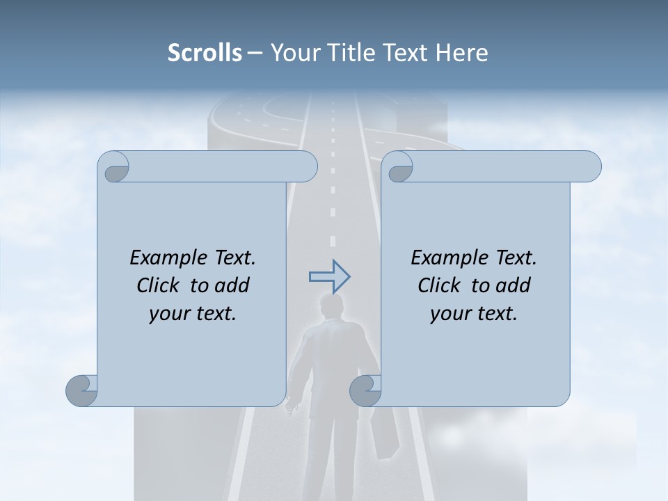 Clouds Money Travel PowerPoint Template