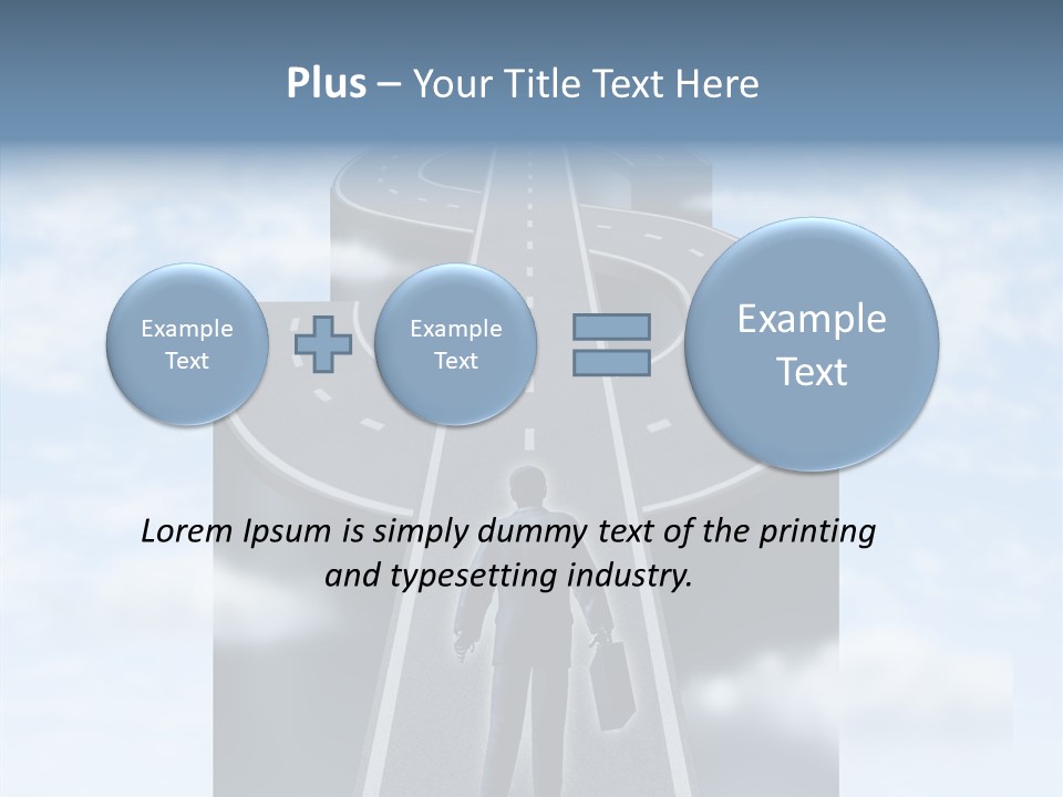 Clouds Money Travel PowerPoint Template