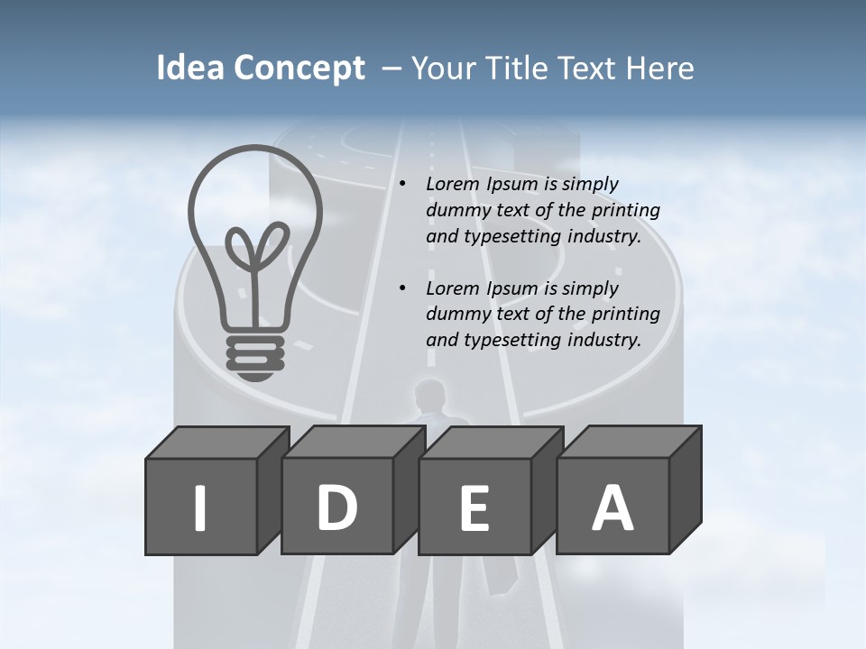 Clouds Money Travel PowerPoint Template