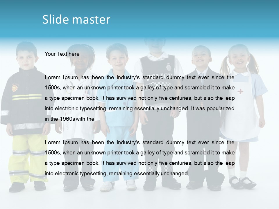 Dressed Up At Camera Business PowerPoint Template