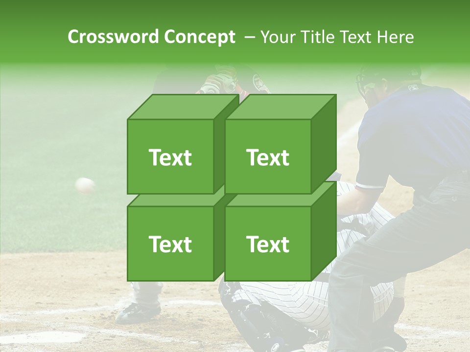 Pitcher Equipment Teamwork PowerPoint Template