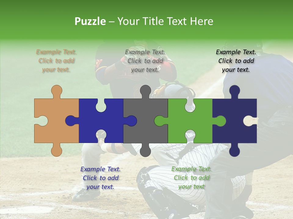 Pitcher Equipment Teamwork PowerPoint Template