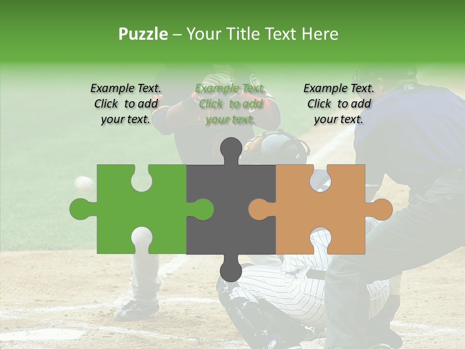 Pitcher Equipment Teamwork PowerPoint Template