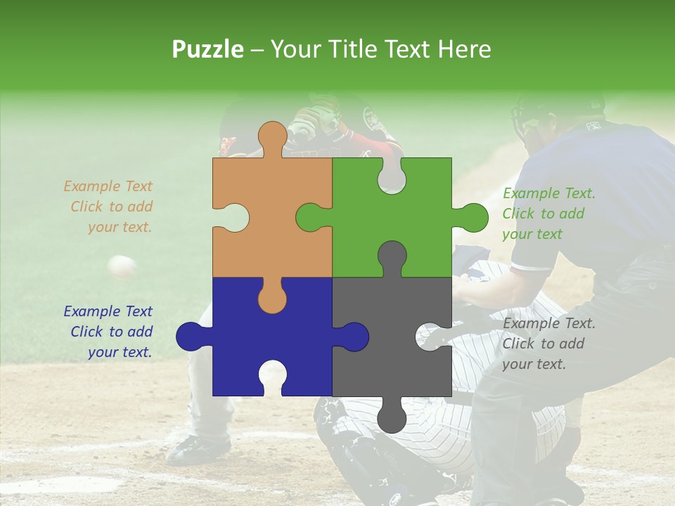 Pitcher Equipment Teamwork PowerPoint Template
