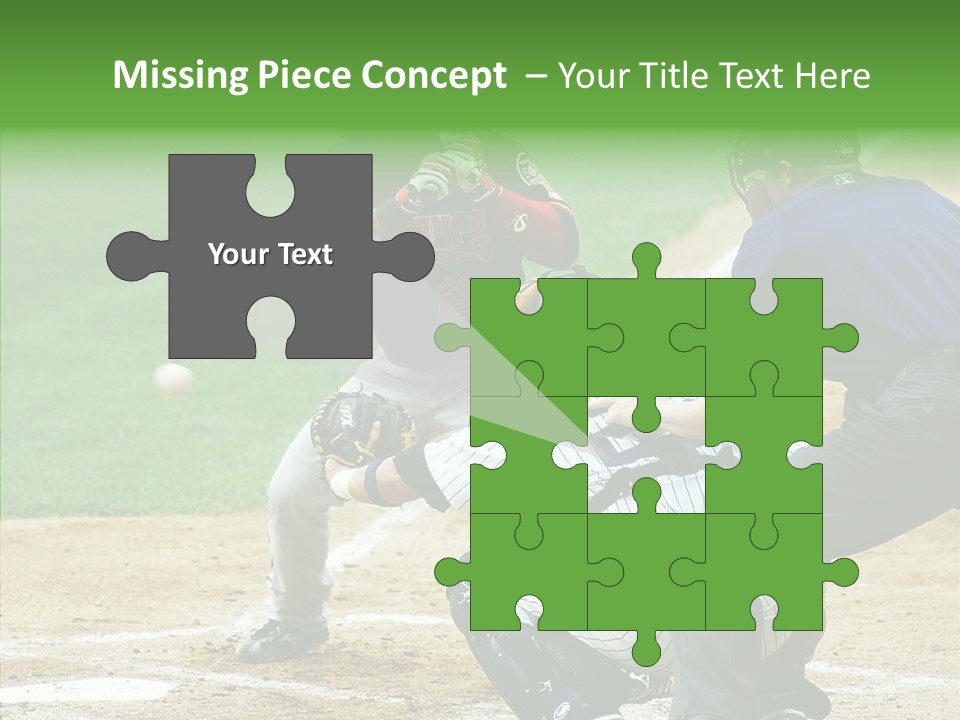 Pitcher Equipment Teamwork PowerPoint Template