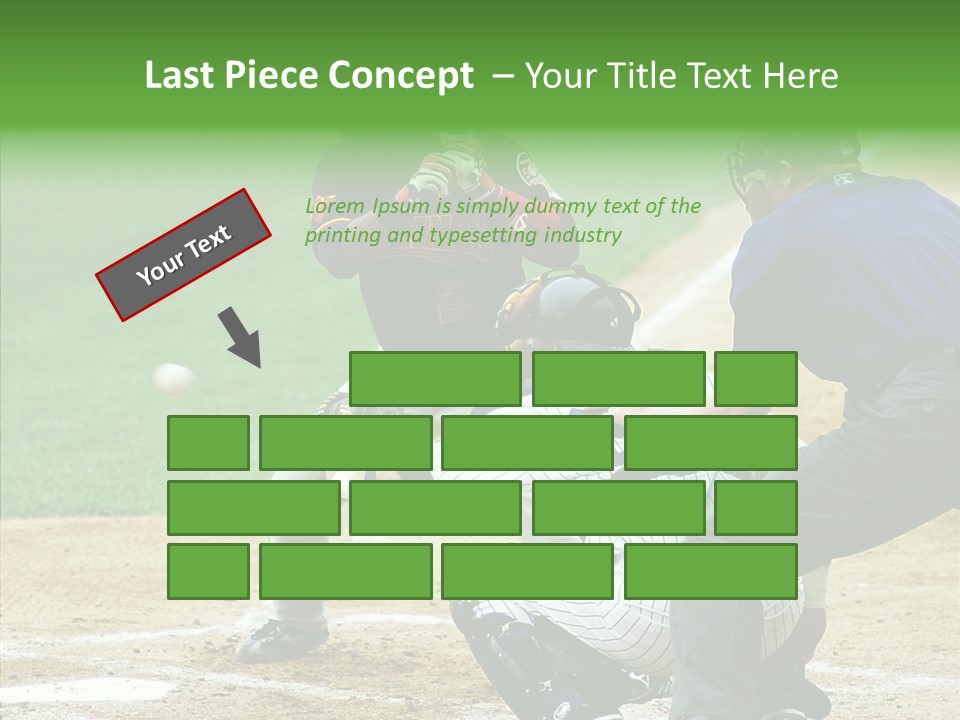Pitcher Equipment Teamwork PowerPoint Template