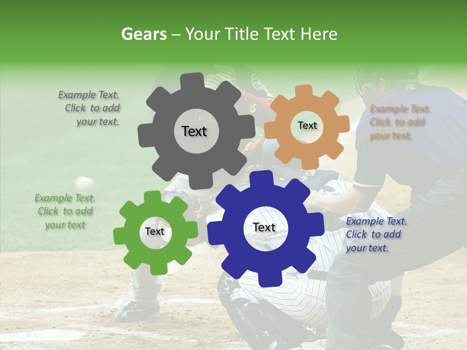 Pitcher Equipment Teamwork PowerPoint Template
