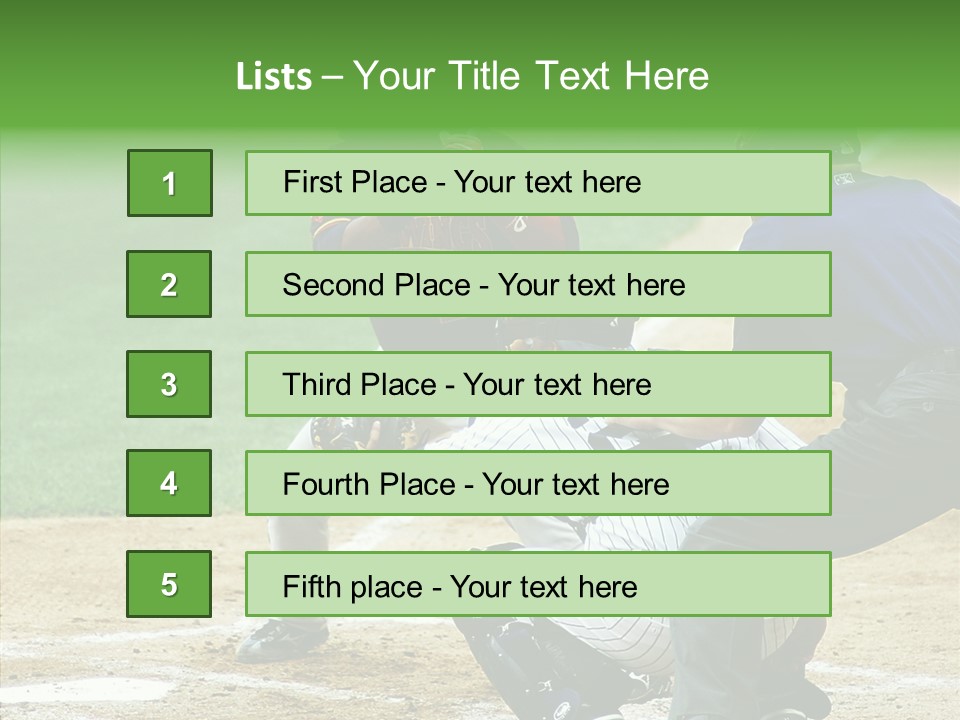 Pitcher Equipment Teamwork PowerPoint Template