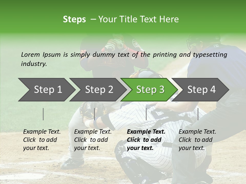 Pitcher Equipment Teamwork PowerPoint Template