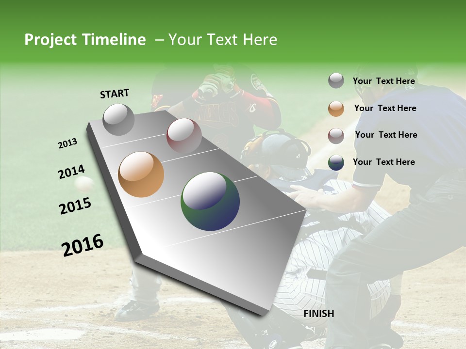 Pitcher Equipment Teamwork PowerPoint Template