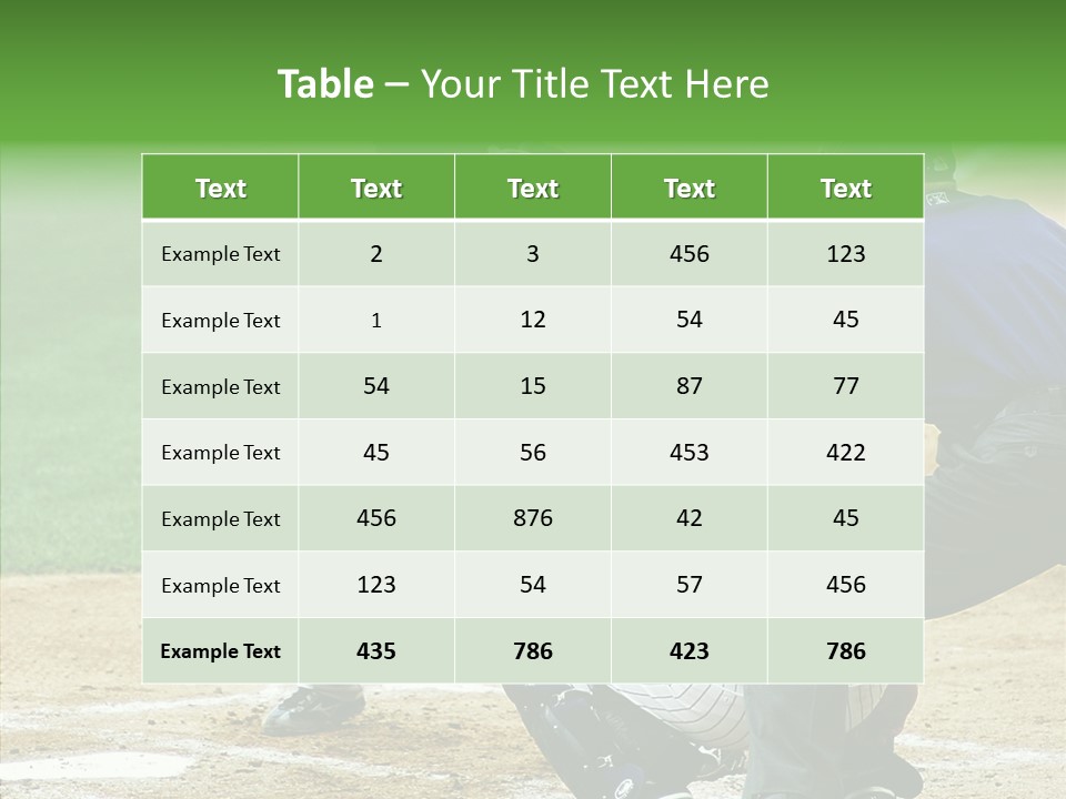 Pitcher Equipment Teamwork PowerPoint Template