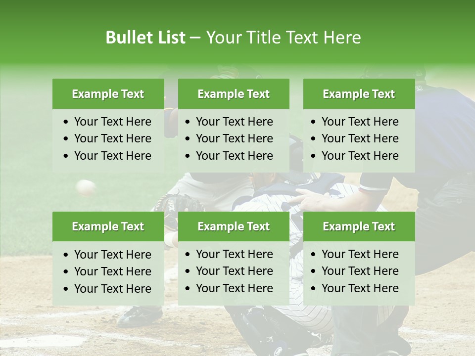 Pitcher Equipment Teamwork PowerPoint Template