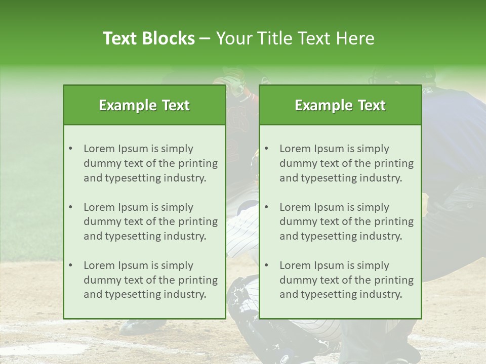 Pitcher Equipment Teamwork PowerPoint Template