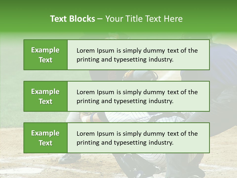Pitcher Equipment Teamwork PowerPoint Template
