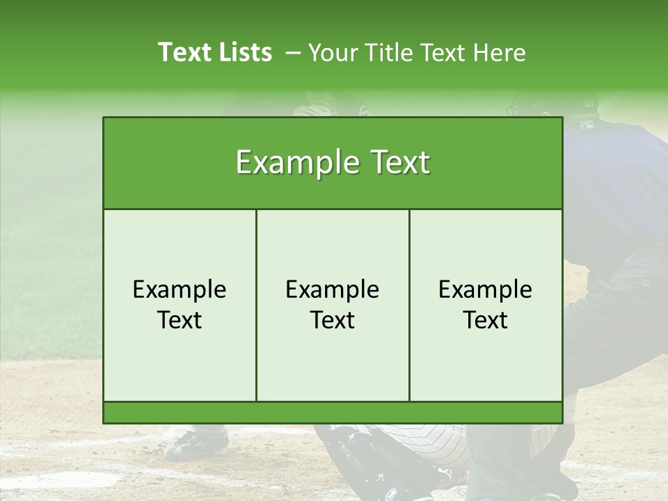 Pitcher Equipment Teamwork PowerPoint Template