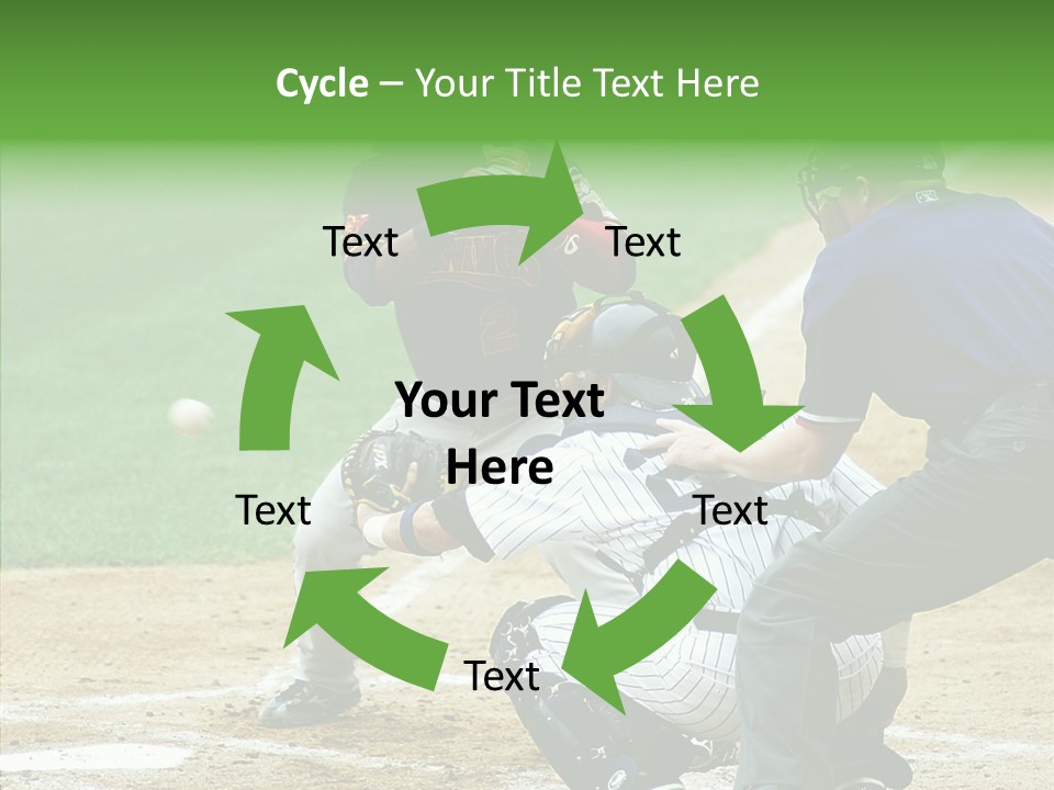 Pitcher Equipment Teamwork PowerPoint Template