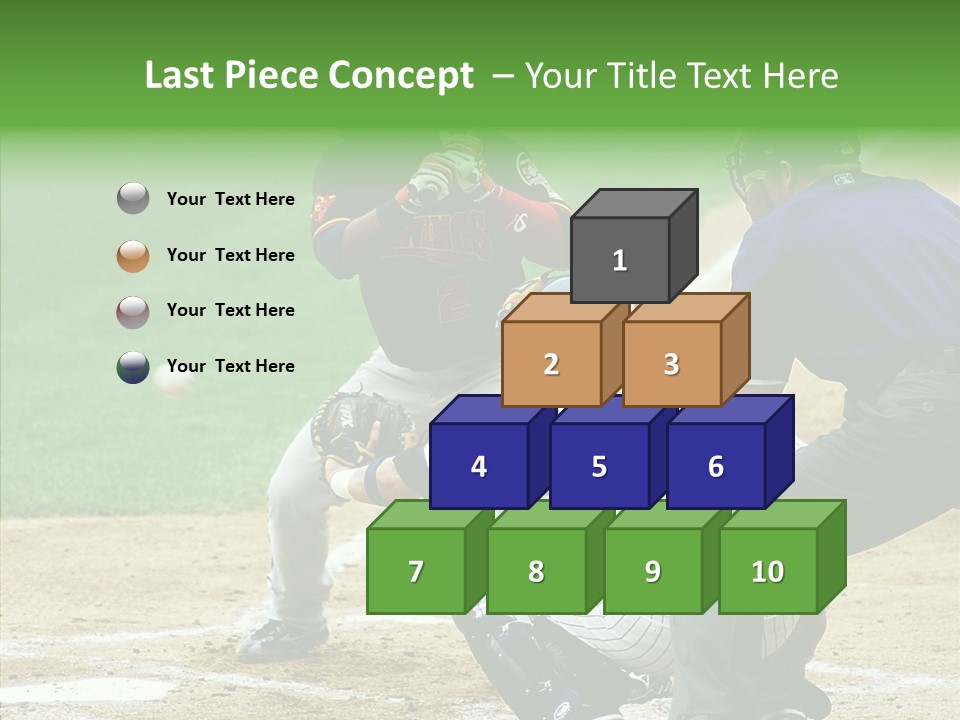 Pitcher Equipment Teamwork PowerPoint Template