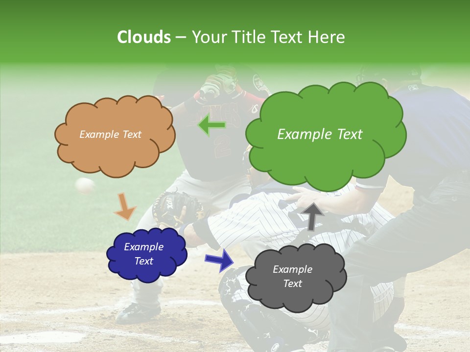 Pitcher Equipment Teamwork PowerPoint Template