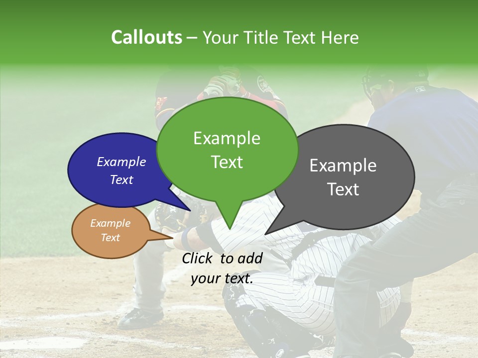 Pitcher Equipment Teamwork PowerPoint Template