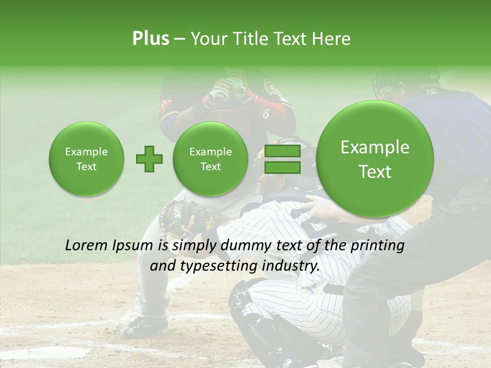 Pitcher Equipment Teamwork PowerPoint Template