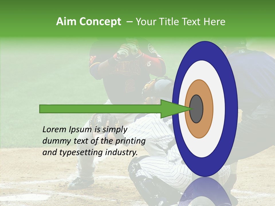 Pitcher Equipment Teamwork PowerPoint Template