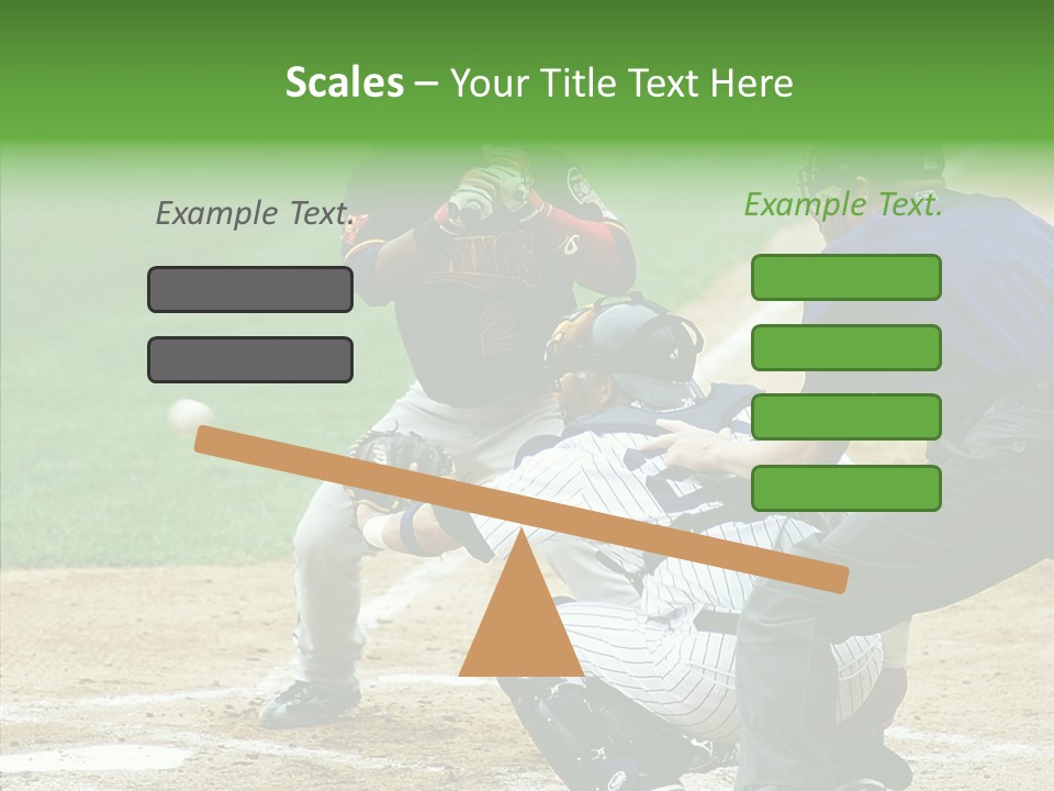 Pitcher Equipment Teamwork PowerPoint Template