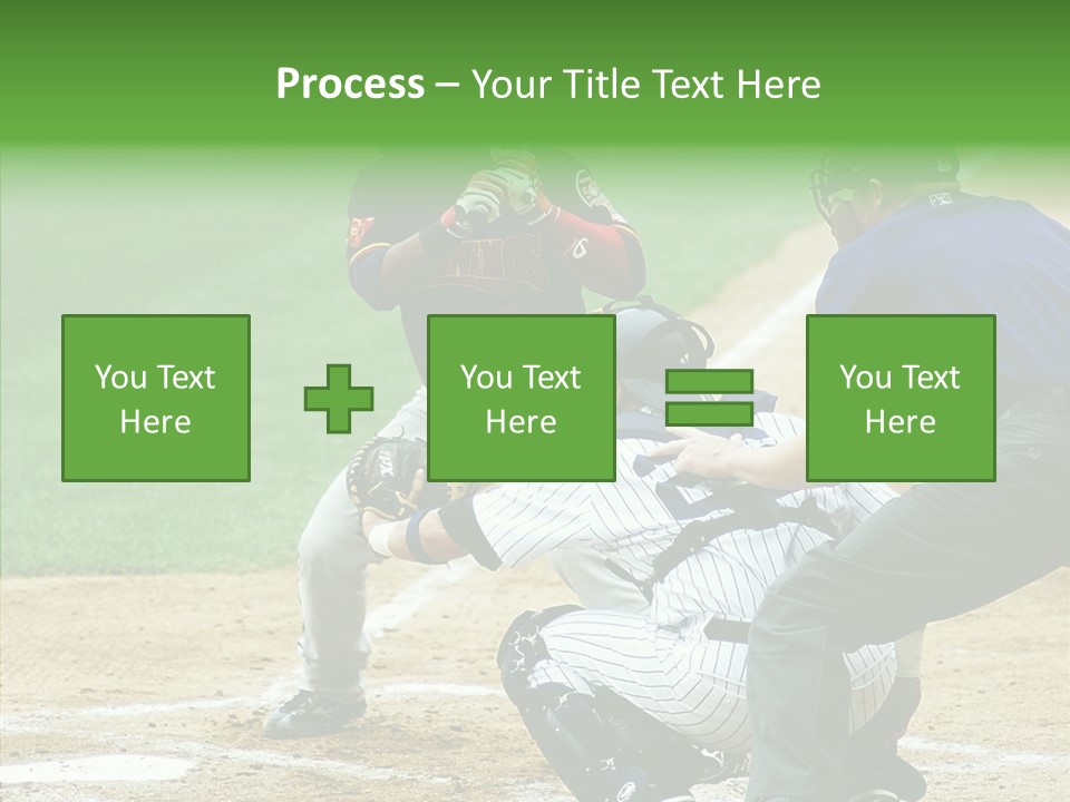 Pitcher Equipment Teamwork PowerPoint Template