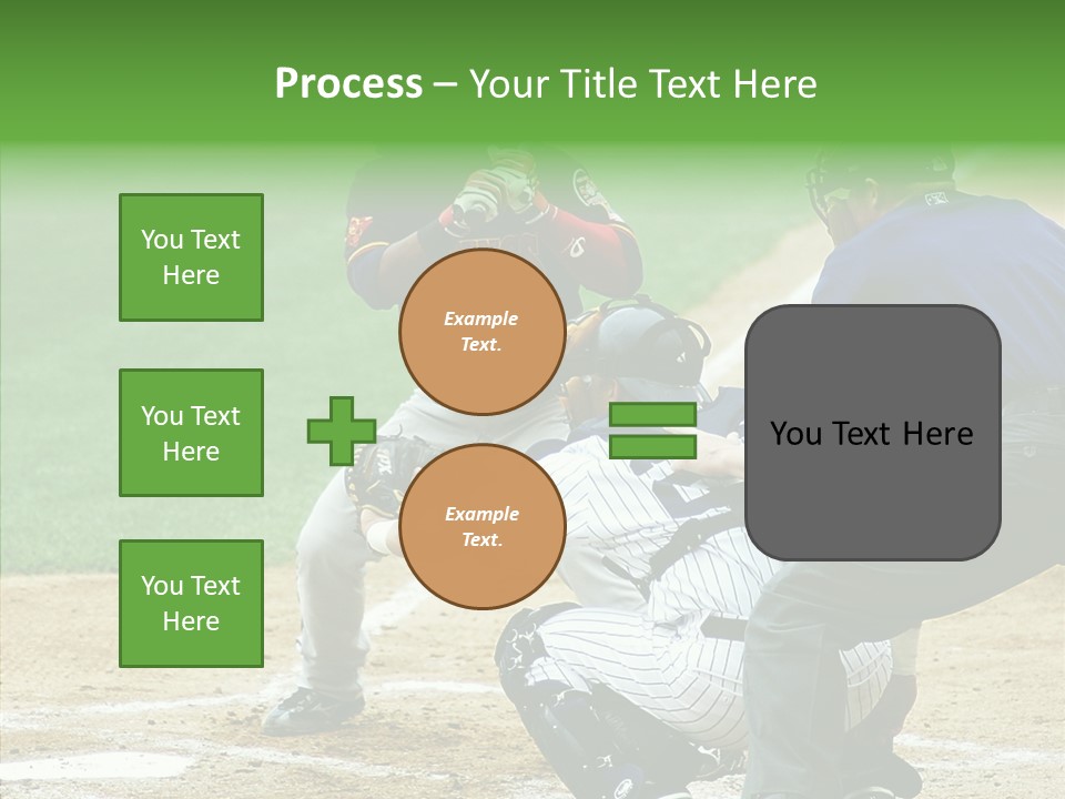 Pitcher Equipment Teamwork PowerPoint Template