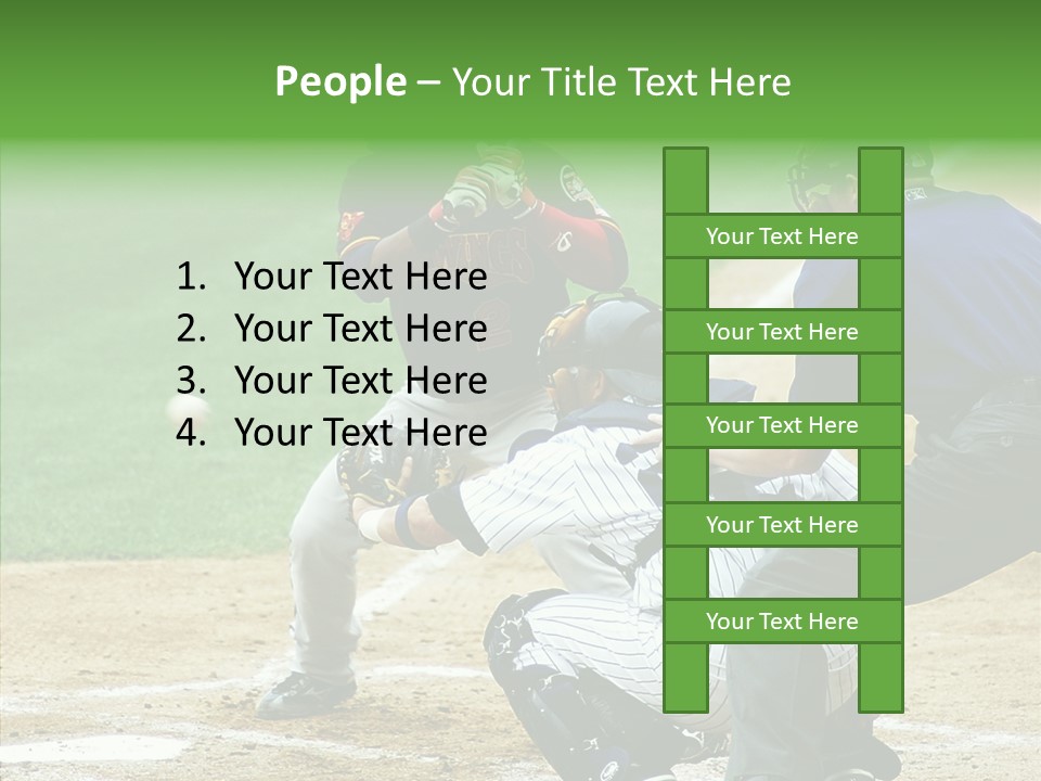 Pitcher Equipment Teamwork PowerPoint Template
