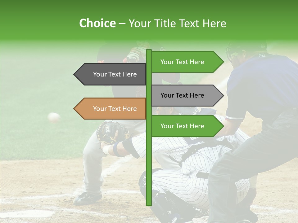 Pitcher Equipment Teamwork PowerPoint Template