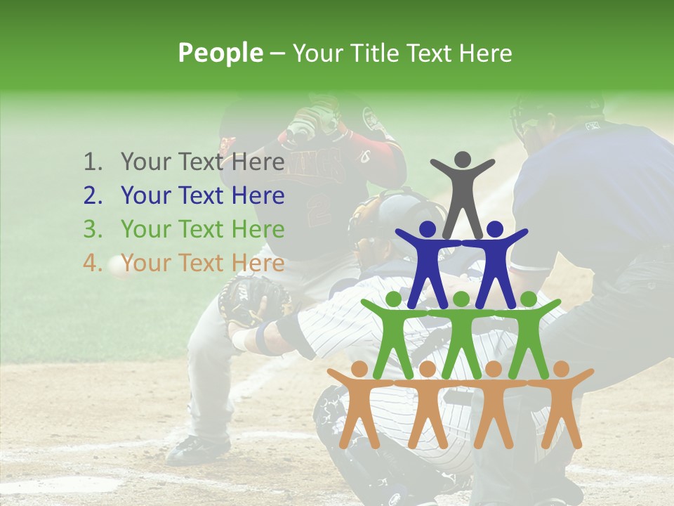 Pitcher Equipment Teamwork PowerPoint Template