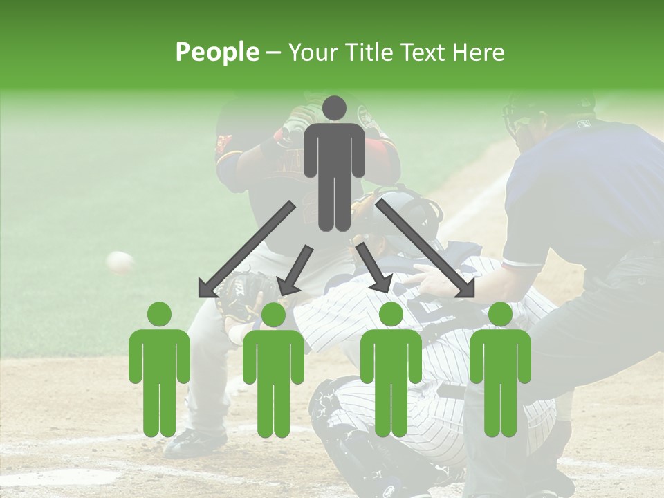 Pitcher Equipment Teamwork PowerPoint Template