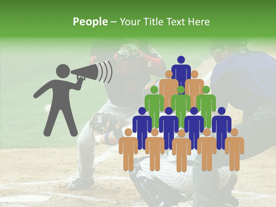 Pitcher Equipment Teamwork PowerPoint Template