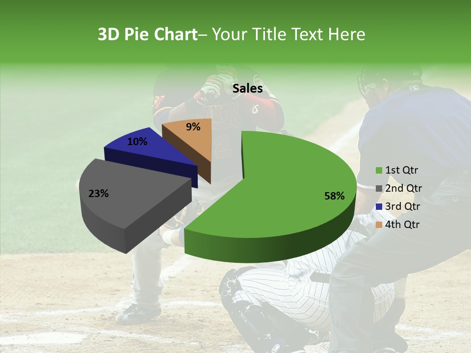 Pitcher Equipment Teamwork PowerPoint Template