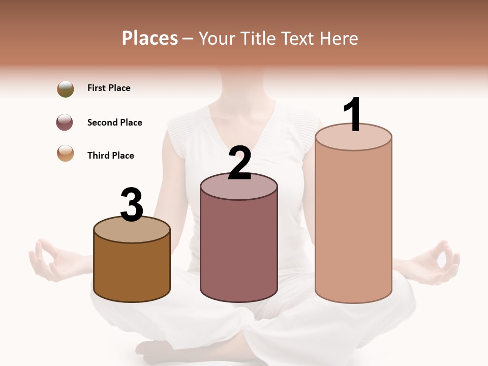 A Woman Sitting In A Lotus Position With Her Eyes Closed PowerPoint Template