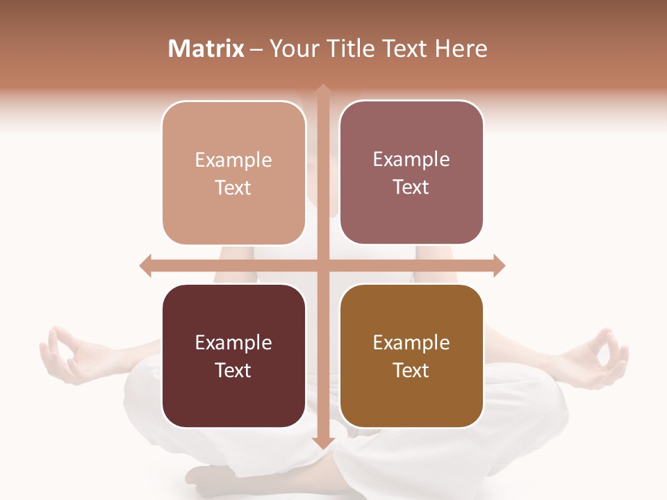 A Woman Sitting In A Lotus Position With Her Eyes Closed PowerPoint Template